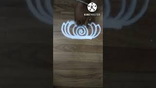 Diwali Dhanteras Special Rangoli Design | Free Hand Rangoli |कमळाची सोपी सुंदर रांगोळी #shorts