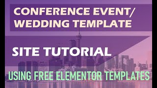 Event, Conference Or Wedding Landing Page Template Site With WordPress For Beginners