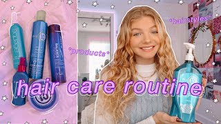 my HAIR CARE ROUTINE 2021: *how i style my hair +products i use!!*