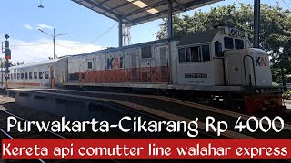 Kereta api purwakarta-cikarang walahar express hanya Rp 4000