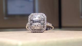 1.50 Carat G VS2 Ideal Cut Genuine Natural Diamond Ring in 14K White Gold