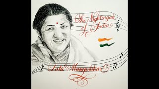 Tribute to Legendary Singer Lata Mangeshkar | #latamangeshkar #portrait #copperplatecalligraphy