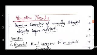 APH|Antepartum hemorrhage|Placenta previa| Abruptio placenta