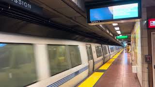 Legacy BART Train after retirement at 24th Street/Mission BART on 09/15/2023.￼