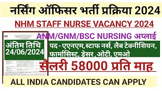 NHM STAFF NURSE VACANCY 2024 l STAFF NURSE VACANCY 2024 l NURSING VACANCY l NHM STAFF NURSE VACANCY