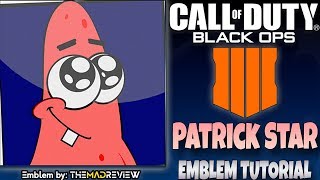 COD BO4 Black Ops 4 " PATRICK STAR " Emblem Tutorial Spongebob Squarepants Guide How To Make