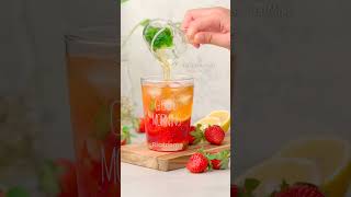 Ice Strawberry Green Tea Lemonade Resep Dengan Daun Mint dan Buah Segar Menyehatkan Riatrisme ASMR