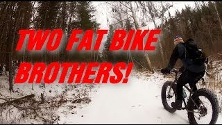 Two Fat Bike Brothers. Surly Moonlander Fat Bike. Gopro Hero3+