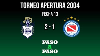 Gimnasia vs Argentinos - Torneo Apertura 2004 - Fecha 13 - Resumen Paso a Paso TyC Futbol Argentino