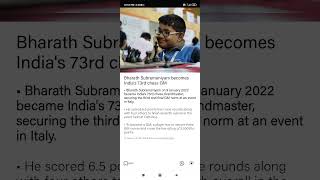 Bharath Subramaniyam becomes India's 73rd chess GM