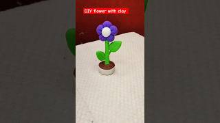 Diy flower with clay/ reuse of cap #ytshorts #diy #diycraft #craft #shorts