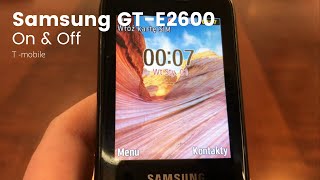 Samsung GT-E2600 (T - Mobile) - On & Off