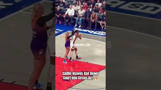 Caitlin Clark heaves ball down court #wnba #caitlinclark #basketball