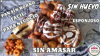 PAN SIN HUEVO 😱 SIN HORNO ESPONJOSO FÁCIL Vanessa y su dulce sabor