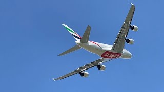 Emirates Airbus A380-842 [A6-EVN] departure from London Heathrow #emirates