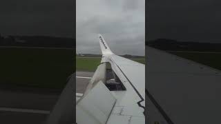 Smooth Ryanair B737-800 Landing in Budapest at a rainy windy day! #ryanair