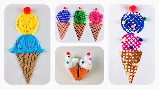 4 Easy Ice cream crafts & activities for toddlers & preschoolers🍦| Summer craft ideas for kids☀️