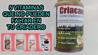 5 vitaminas que no pueden faltar en tu criadero #vitaminascriadero