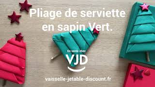 TUTO : Pliage de serviette en sapin vert !