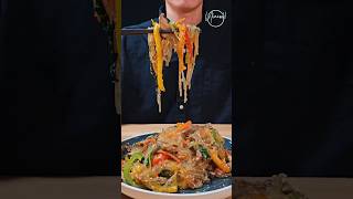 Japchae(Sweet potato starch noodles stir fried with vegetables) : 잡채 #shorts