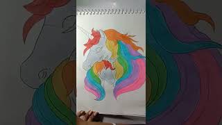 🦄 Subscribe for more #art #creativity #drawing #creative #painting #video #viral #shots #unicorn