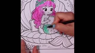 Fun Coloring For Kids | Mermaid Princess Coloring Page by Lily Grace #kidscolouringfun