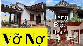 Bán đất tặng biệt thự đẹp nhất vùng tặng toàn đồ gỗ quý trong nhà. Vi tri nằm ngay khu dân cư