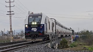 2 Amtrak Trains outside of Susiun Station 2/16/24