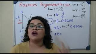 Razones trigonométricas 3/3. Determinar los ángulos de un triángulo rectángulo