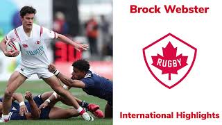 Brock Webster Canada Rugby Highlights