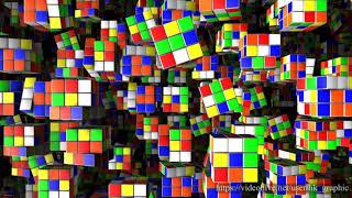 Rubik's cube Background Animation | 4K Screensaver Royalty Free