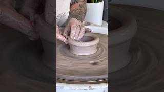 Throwing up close #pottery #ceramics #clay #potterywheel #relaxing #potterythrowing #fyp