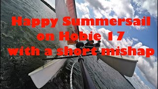 Happy Summersail on Hobie 17 with a short mishap