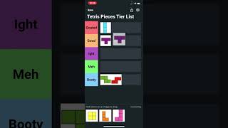 Ranking the Tetris Pieces #ranking #tierlist #tetris