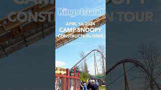 Camp Snoopy & Snoopy's Soap Box Racers Construction Tour April 2024 At Kings Island #shorts