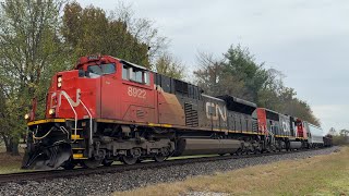 CN 8922 SD70M-2 w/ Great K5LLA Leads A406 in Trimble, TN on the Fulton Sub