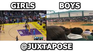 BASKETBALL: GIRLS VS BOYS #1