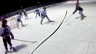 Using a BENT Hockey Stick Outside?! | GoPro Pond Hockey