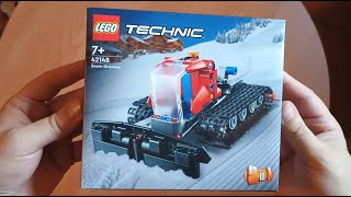 LEGO Technic 42148 Snow Groomer. Unboxing and slow pace, real time building.