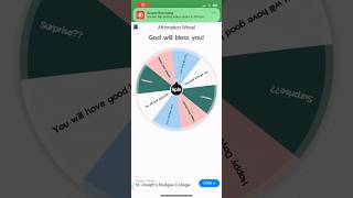 Affirmation Wheel Spin 37! Wait till End for a plesant surprise! #motivation