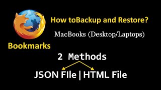 Backup and Restore Firefox Bookmarks using JSON and HTML File @pcguide4u