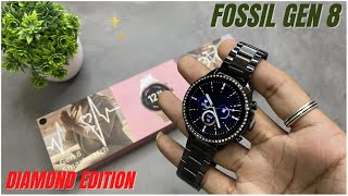 Fossil Gen 8 Diamond Edition Black Color | 1st Time On YouTube | Full Unboxing And Review