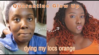 DYING MY LOCS ORANGE | QUARANTINE GLOW UP | OF THE ESSENCE