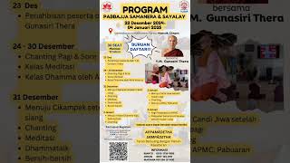 program Pabbaja Samanera dan Sayalay