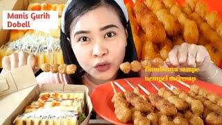 PUAS !!! MUKBANG ROTI SANDWICH DAN ROTI COKLAT || BASO BAKAR BUMBU KACANG