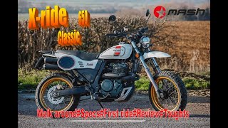 MASH x-ride 650 classic 2021 walk around, specs, review, toughts, ride along @ Jarno motors