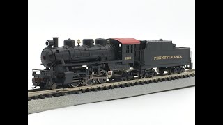 Bachmann N Scale Pennsylvania Prairie 2 6 2 Steam Locomotive Demo