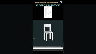 Autocad 3D Exercise Shorts #SHORTS