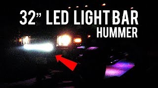 How To Install An LED Light Bar 32" Nilight | Hummer H2