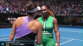 Serena Williams consoles Tatjana Maria after cruising to a win